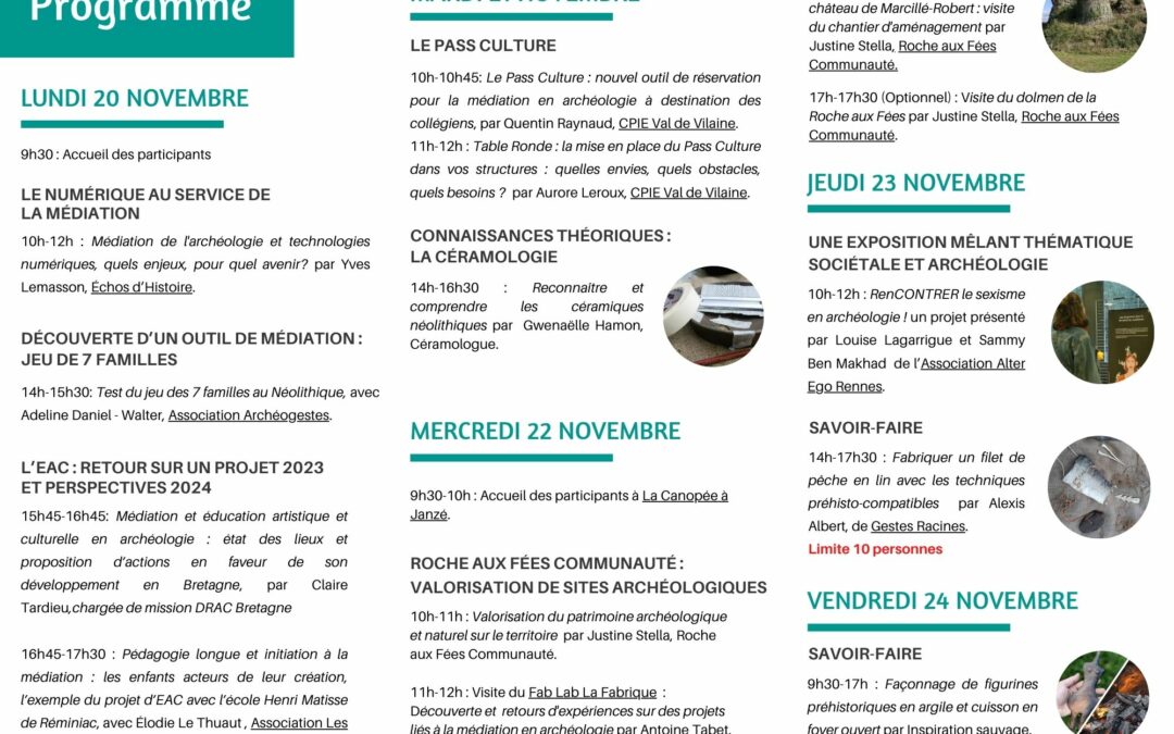 Semaine de formation à la médiation en Archéologie
