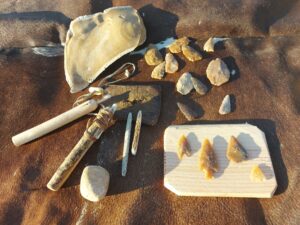 taille silex néolithique